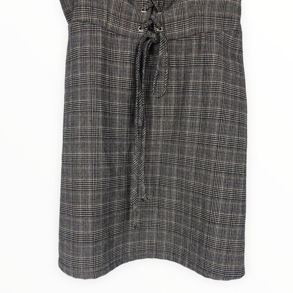 Cooperative Corset Tie Up Fit and Flare Sweetheart Neckline Plaid Dress size 8 - Picture 7 of 15